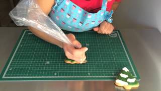 como hacer galletas decoradas para navidad Arbol de Navidad con glasa [upl. by Hege]