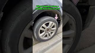 Ford F150 vs curb that isnt going to buff out ford fordf150 fail fails carcrashes truck [upl. by Afatsum]