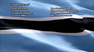 Botswana National Anthem with music vocal and lyrics Setswana wEnglish Translation [upl. by Alleda]