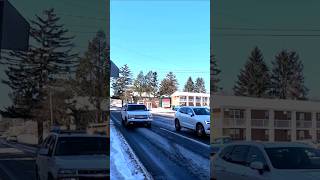 Volunteer firefighter 🚒 responding on PA 192 01172024 firefighter siren gopro snow [upl. by Unam982]