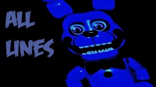 Bonnie Puppet BonBon  All Voicelines with Subtitles  FNaF Sister Location [upl. by Hamian]