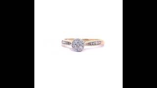 020 Carat Diamond Mini Cluster Channel Ring in 14k Yellow Gold [upl. by Grim]