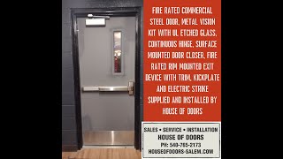 Fire rated door and hardware replacement by House of Doors in Wise VA [upl. by Nimref]