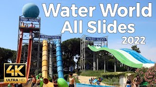 Water World 2022 Costa Brava Spain  All WaterSlides [upl. by Lorre491]