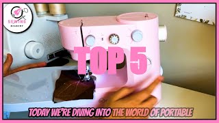 Best 5 Portable Sewing Machines  Top 5 Portable Sewing Machine [upl. by Eekaz]