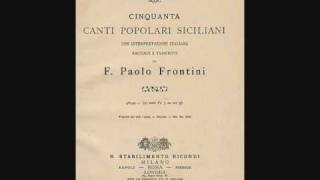 La canzone siciliana  Canzuna di li carritteri  1883 di Francesco Paolo Frontini [upl. by Franzen]