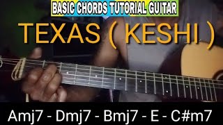 TEXAS  KESHI  BASIC CHORDS TUTORIAL GUITAR [upl. by Jangro]