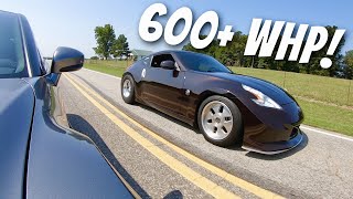 Single Turbo Nissan 370Z POV Test Drive Review GTR Race and Exhaust [upl. by Enrique]