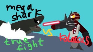 Mega shark vs kolossus the true battle sticknodes kajiu animation [upl. by Holds]