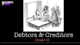 Accounting Grade 10 Debtors and Creditors List Commerce accounting accountancy accountants [upl. by Amron]