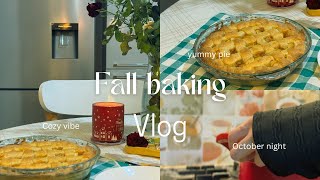 Fall baking 🍁 Apple pie  silent vlog [upl. by Alihs]