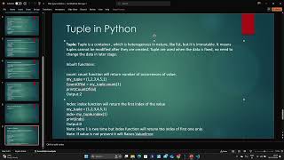 Tuple In Python [upl. by Einafets]