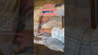 How To Decoupage Tissue Paper to Drawer Bottom decoupage howto diyfurniture [upl. by Anyaled]