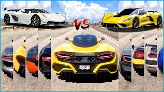 1817Hp Hennessey Venom F5 Vs The Worlds Hypercars  FORZA HORIZON 5 1 MILES DRAG RACE BATTLE [upl. by Ibba]