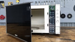 Sanyo Old Microwave Restoration  Electric Microwave Repair Tips [upl. by Ayouqes]