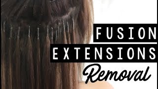 Keratin Hot Fusion Hair Extensions Removal  Instant Beauty ♡ [upl. by Hploda]