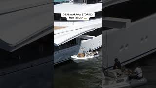 7498metre superyacht yacht ARROW storing her tender [upl. by Ytitsahc]