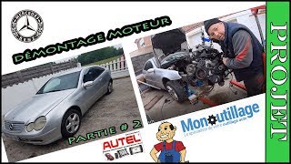 ⭐Démontage moteur Mercedes C220 w 203⭐ partie  2 [upl. by Mckinney]