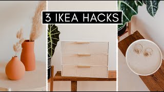 3 DIY IKEA Hacks  Terrakotta Vasen Nachttisch amp SchmuckAufbewahrung im Scandi  Boho Stil [upl. by Joscelin60]