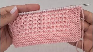 Çok Kolay Yelek Örgü Modeli  Super Easy Knitting Tutorial Stitch Blanket Pattern for beginners [upl. by Helbonna956]