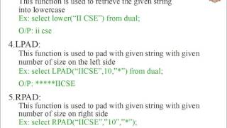 SQL Single Row Functions 7 [upl. by Chemosh]