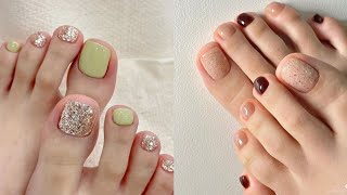 Super gorgeous and pretty toe nail color ideas High class design collection of pedicure nails 2024 [upl. by Ynolem]