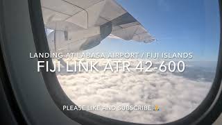 landing Labasa Airport Fiji Link atr42 fijiisland fijiairways flyfijiairways airbus gopro [upl. by Saw789]