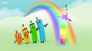 Numberblocks 7 sliding on sunny day [upl. by Desmund]