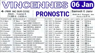 Prix Vic Sur Cere 06 Jan Pronostic Quinté du demain VINCENNES [upl. by Norrag]