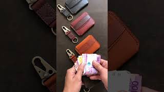 Simple card holder by vintage900 handmade leathercraft diy [upl. by Rotman]