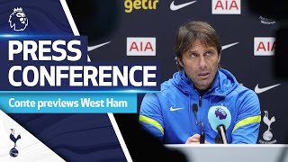 quotEric Dier can become one of the best central defenders in the worldquot  Conte previews West Ham [upl. by Boardman605]