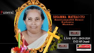 LIVE FUNERAL SERVICE OF SOSAMMA MATHAI 75 [upl. by Alvan404]