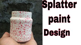 Most easy way of applying paint The splatter painting [upl. by Nevada31]