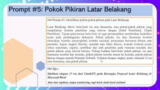 Prompt GPT Sakti Menyusun Latar Belakang Rumusan Masalah Novelty Proposal Skripsi [upl. by Ilegna]