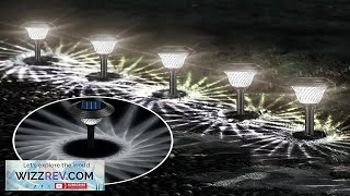 Solar Garden Lights LED Solar Lights Outdoor IP66 Waterproof Landscape Lighting Christmas Review [upl. by Ise869]