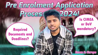 PreEnrolment Application Process For Italy 2024  Emon In Europe [upl. by Alohcin]