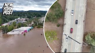 Asheville NC left devastated by Hurricane Helene [upl. by Ardnazxela]