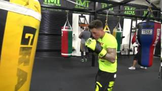 Nieky Holzken heavy bag work inside Mayweather Boxing Club [upl. by Payton]