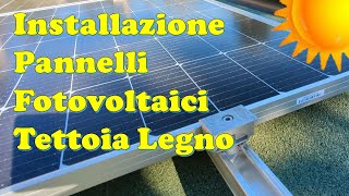 Installare 33kW di impianto fotovoltaico off grid su tettoia in legno e dimezzare la bolletta ENEL [upl. by Oicam]