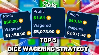 BEST STAKE DICE WAGER STRATEGY EVER [upl. by Manaker]