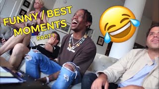 TRAVIS SCOTT FUNNY MOMENTS PART 1 [upl. by Huttan]