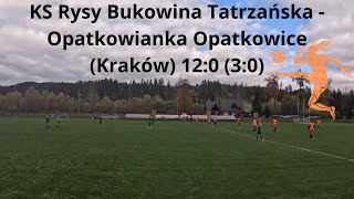 KS Rysy Bukowina Tatrzańska  Opatkowianka Opatkowice Kraków 120 30 [upl. by Aidyn]