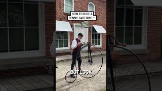 How to ride a pennyfarthing 😮🤩  🎥 shopniljourney [upl. by Kreitman865]