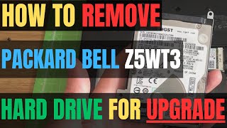 How To REMOVE Packard Bell Z5WT3 Laptop Hard Drive For UPGRADE [upl. by Hannaj]