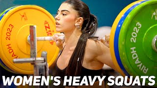 COMPILATION Womens Heavy Squats  Riyadh 2023 [upl. by Ecile]