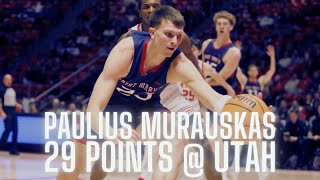 Paulius Murauskas 29 points at Utah Dec 7th 2024 [upl. by Enahpets94]