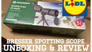 LIDL SPOTTING SCOPE  BRESSER  Unboxing amp Review [upl. by Dnomsaj323]