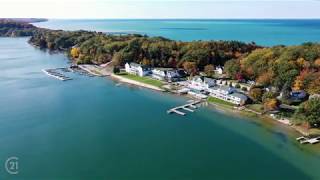 Real Estate Drone Video  Portage Point Inn  Onekama MI [upl. by Ehcar374]