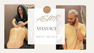 Miss Melek whisper Chair massage relax with me  New studio [upl. by Notnef]