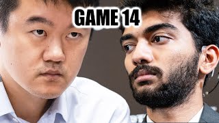 Ding vs Gukesh  GAME 14  FIDE World Chess Championship Match 2024 [upl. by Delanie676]